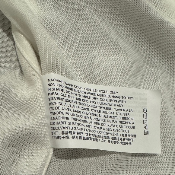 NWT Theory Men's Irving Optic White Structure Knit Button Down Dress Shirt - Picture 5 of 8